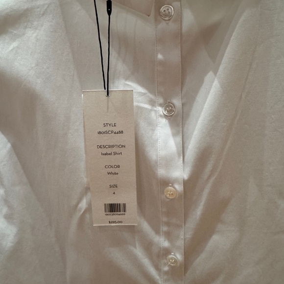 VERONICA BEARD - Isabel Shirt - White - NWT - Picture 7 of 7